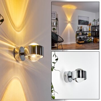 Sapri Lampa ścienna Chrom, 1-punktowy Sapri Lampa ścienna Chrom, 1-punktowy