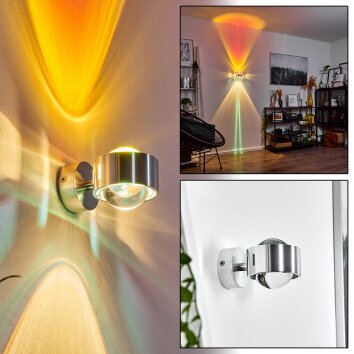 Sapri Lampa ścienna Srebrny, 1-punktowy Sapri Lampa ścienna Srebrny, 1-punktowy