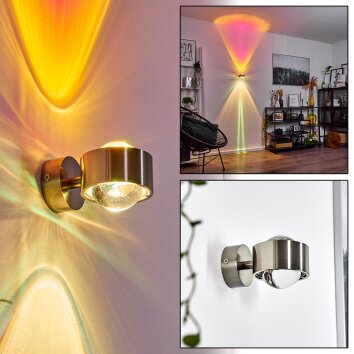 Sapri Lampa ścienna Nikiel matowy, 1-punktowy Sapri Lampa ścienna Nikiel matowy, 1-punktowy