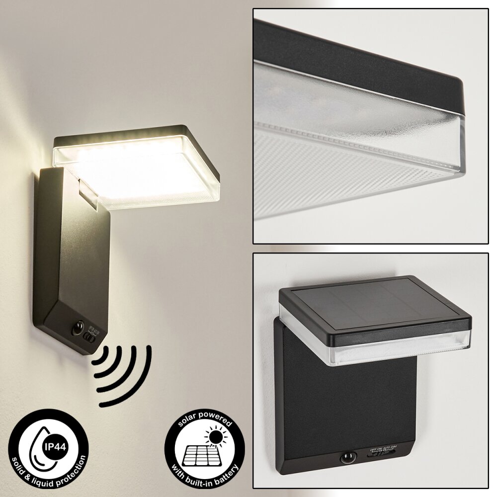 Lonquimai lampy solarne LED Czarny, 1-punktowy, Czujnik ruchu main product photo