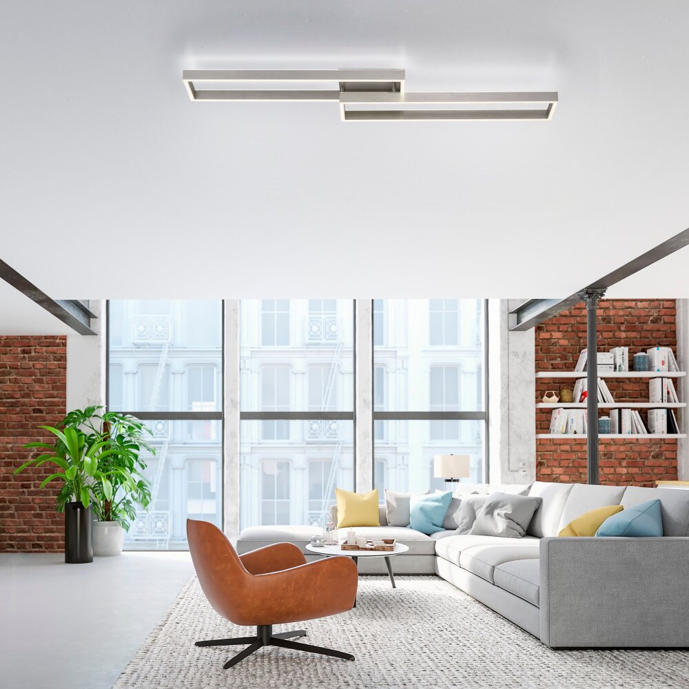 Paul Neuhaus PAAN Lampa Sufitowa LED Stal szczotkowana, 1-punktowy, Zdalne sterowanie main product photo