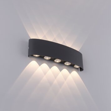 Paul Neuhaus CARLO Lampa ścienna LED Antracytowy, 10-punktowe