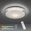 Leuchten-Direkt LUCCA Lampa Sufitowa LED Biały, 1-punktowy, Zdalne sterowanie