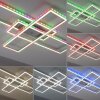 Leuchten-Direkt FELIX60 Lampa Sufitowa LED Stal szczotkowana, 2-punktowe, Zdalne sterowanie, Zmieniacz kolorów