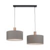 Leuchten-Direkt LINEN Lampa Wisząca Ecru, Czarny, 2-punktowe Leuchten-Direkt LINEN Lampa Wisząca Ecru, Czarny, 2-punktowe