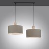 Leuchten-Direkt LINEN Lampa Wisząca Ecru, Czarny, 2-punktowe Leuchten-Direkt LINEN Lampa Wisząca Ecru, Czarny, 2-punktowe