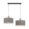 Leuchten-Direkt LINEN Lampa Wisząca Ecru, Czarny, 2-punktowe Leuchten-Direkt LINEN Lampa Wisząca Ecru, Czarny, 2-punktowe