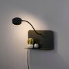 Leuchten-Direkt BOARD Lampa ścienna LED Czarny, 1-punktowy