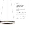 Leuchten-Direkt RITUS Lampa Wisząca LED Antracytowy, 1-punktowy