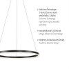 Leuchten-Direkt RITUS Lampa Wisząca LED Czarny, 1-punktowy