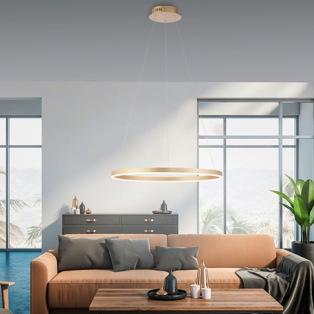 Leuchten-Direkt RITUS Lampa Wisząca LED Mosiądz, 1-punktowy main product photo
