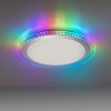 Leuchten-Direkt CYBA Lampa Sufitowa LED Srebrny, 2-punktowe, Zdalne sterowanie, Zmieniacz kolorów