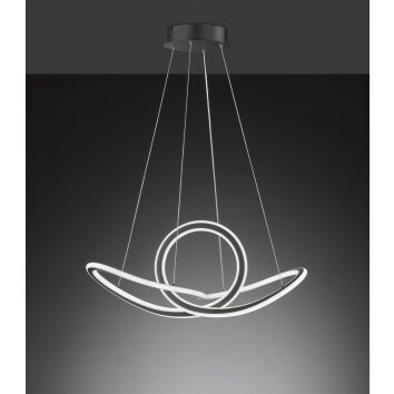 Wofi-Leuchten MADISON Lampa Wisząca LED Czarny, 1-punktowy, Zdalne sterowanie