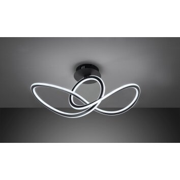 Wofi MADISON Lampa Sufitowa LED Czarny, 1-punktowy, Zdalne sterowanie