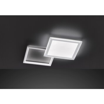 Wofi ZENIT Lampa Sufitowa LED Szczotkowany aluminium, 2-punktowe, Zdalne sterowanie