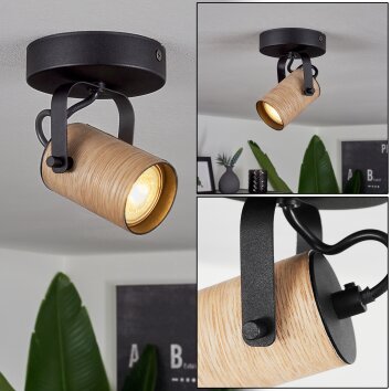 Beleco Lampa Sufitowa Ecru, Czarny, 1-punktowy