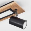 Sequeira Lampa Sufitowa LED Wygląd drewna, Czarny, Biały, 3-punktowe