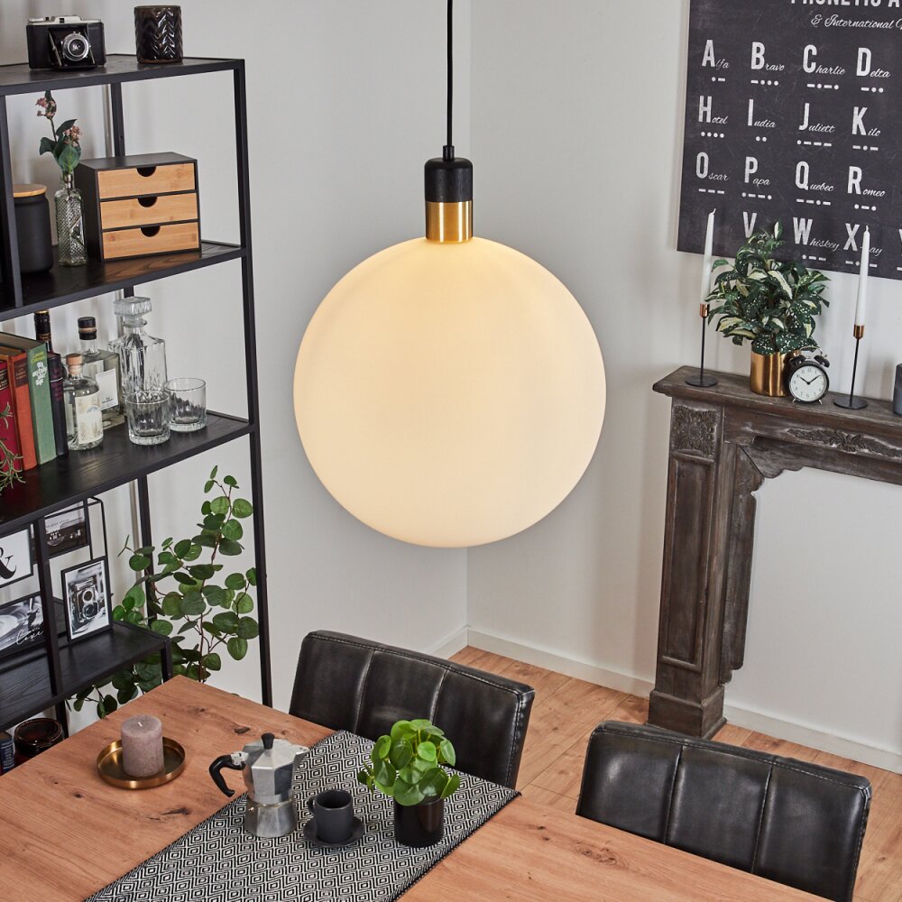 Tuvalu Lampa Wisząca Mosiądz, Czarny, 1-punktowy main product photo