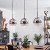 Koyoto  Lampa Wisząca Kula 25 cm Chrom, Przezroczysty, 3-punktowe