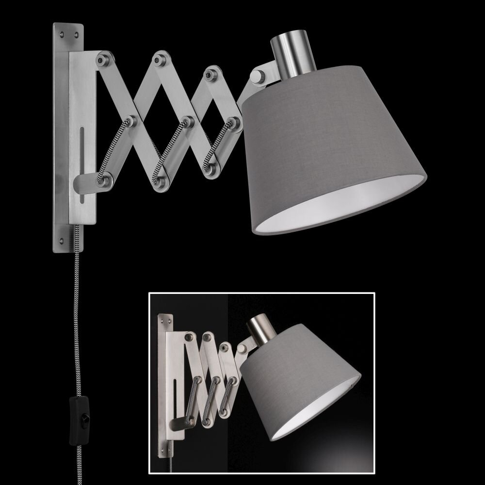 Honsel Ares Lampa ścienna Nikiel matowy, 1-punktowy main product photo