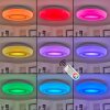 Monfebres Lampa Sufitowa LED Srebrny, Biały, 1-punktowy, Zdalne sterowanie, Zmieniacz kolorów