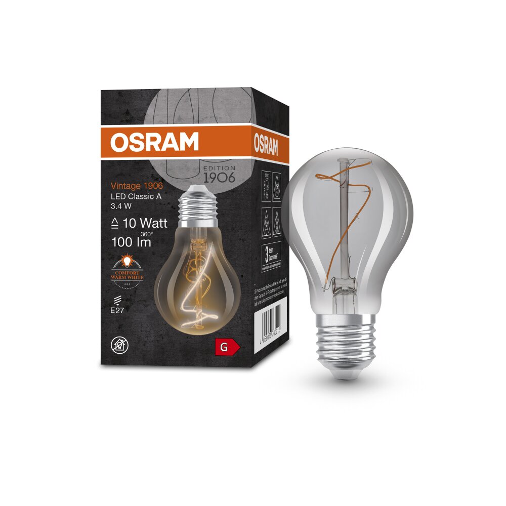 OSRAM Vintage 1906® LED E27 3,4 W 1800 kelwin 100 lumenówów main product photo