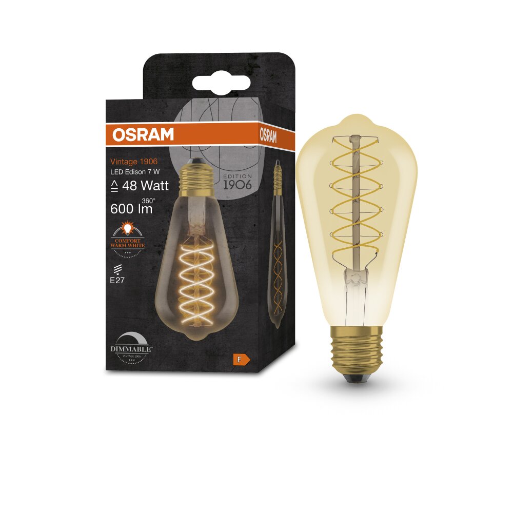 OSRAM Vintage 1906® LED E27 7 W 2200 kelwin 600 lumenówów main product photo