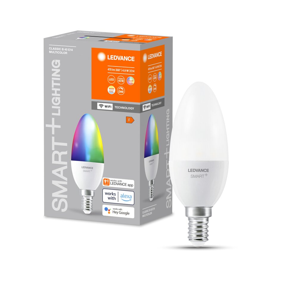 LEDVANCE SMART+ WiFi LED E14 4,9 W 2700-6500 kelwin 470 lumenówów main product photo