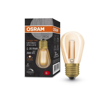 OSRAM Vintage 1906 LED E27 4,8 W 2200 kelwin 360 lumenówów