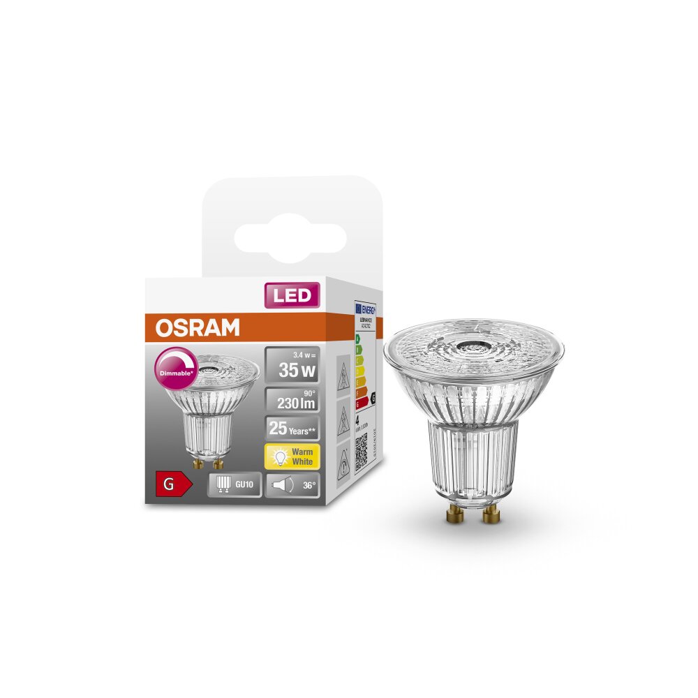 OSRAM LED SUPERSTAR LED GU10 3,4 W 2700 kelwin 230 lumenówów main product photo