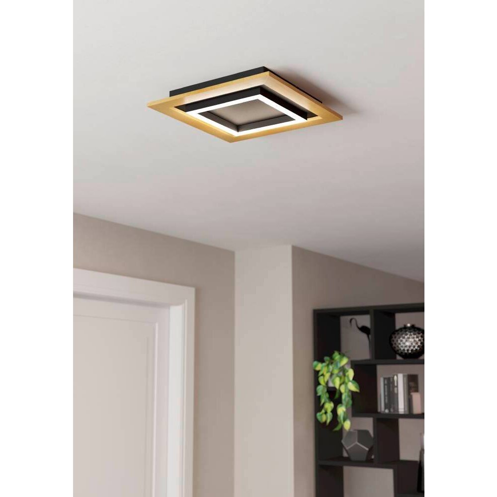 Eglo TIRRENARA Lampa Sufitowa LED Brązowy, Czarny, 4-punktowe, Zdalne sterowanie main product photo