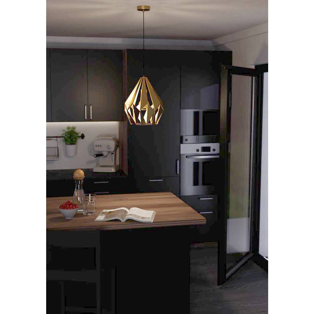 Eglo CARLTON Lampa Wisząca Złoty, 1-punktowy main product photo