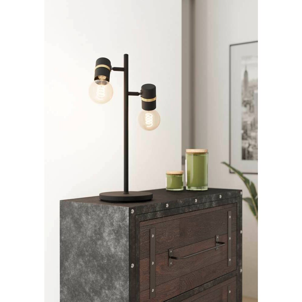 Eglo LURONE lampka nocna Mosiądz, Czarny, 2-punktowe main product photo