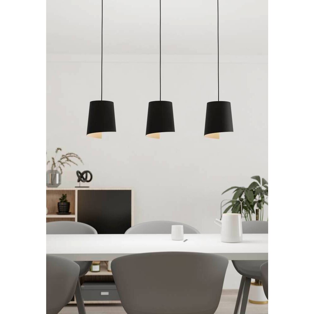 Eglo BOLIVIA Lampa Wisząca Czarny, 3-punktowe main product photo
