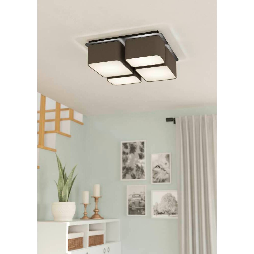 Eglo MORDAZO Lampa Sufitowa Czarny, 4-punktowe main product photo