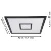 Eglo BORDONARA Lampa Sufitowa LED Czarny, Biały, 1-punktowy, Zdalne sterowanie