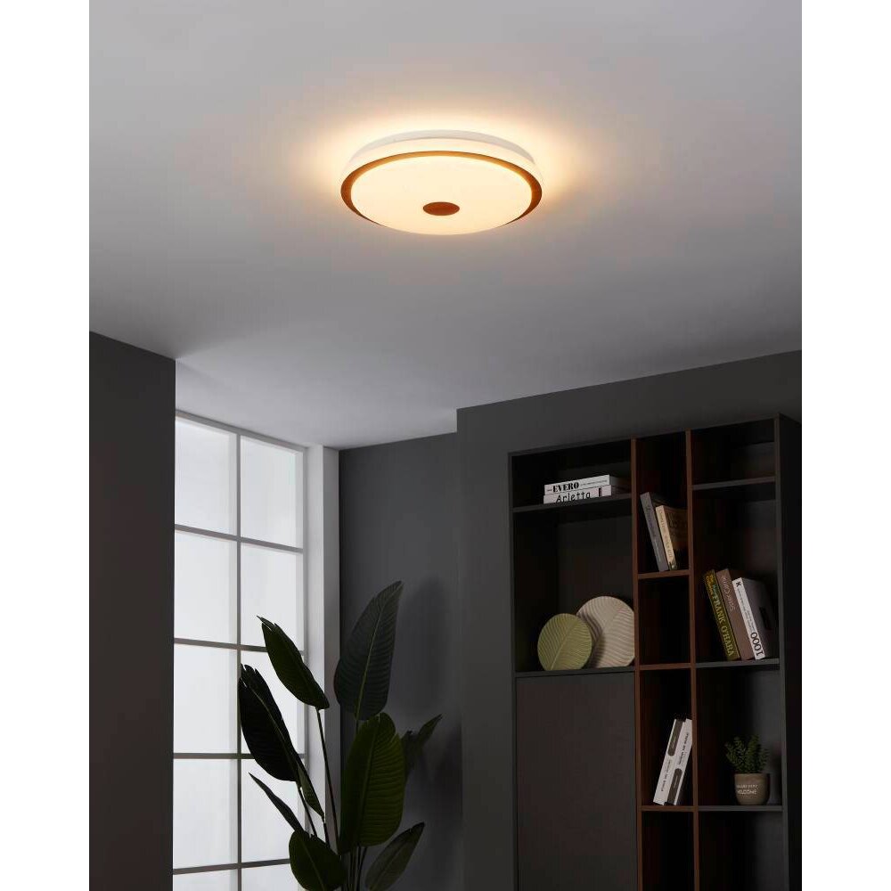 Eglo LANCIANO Lampa Sufitowa LED Brązowy, Biały, 1-punktowy, Zdalne sterowanie main product photo