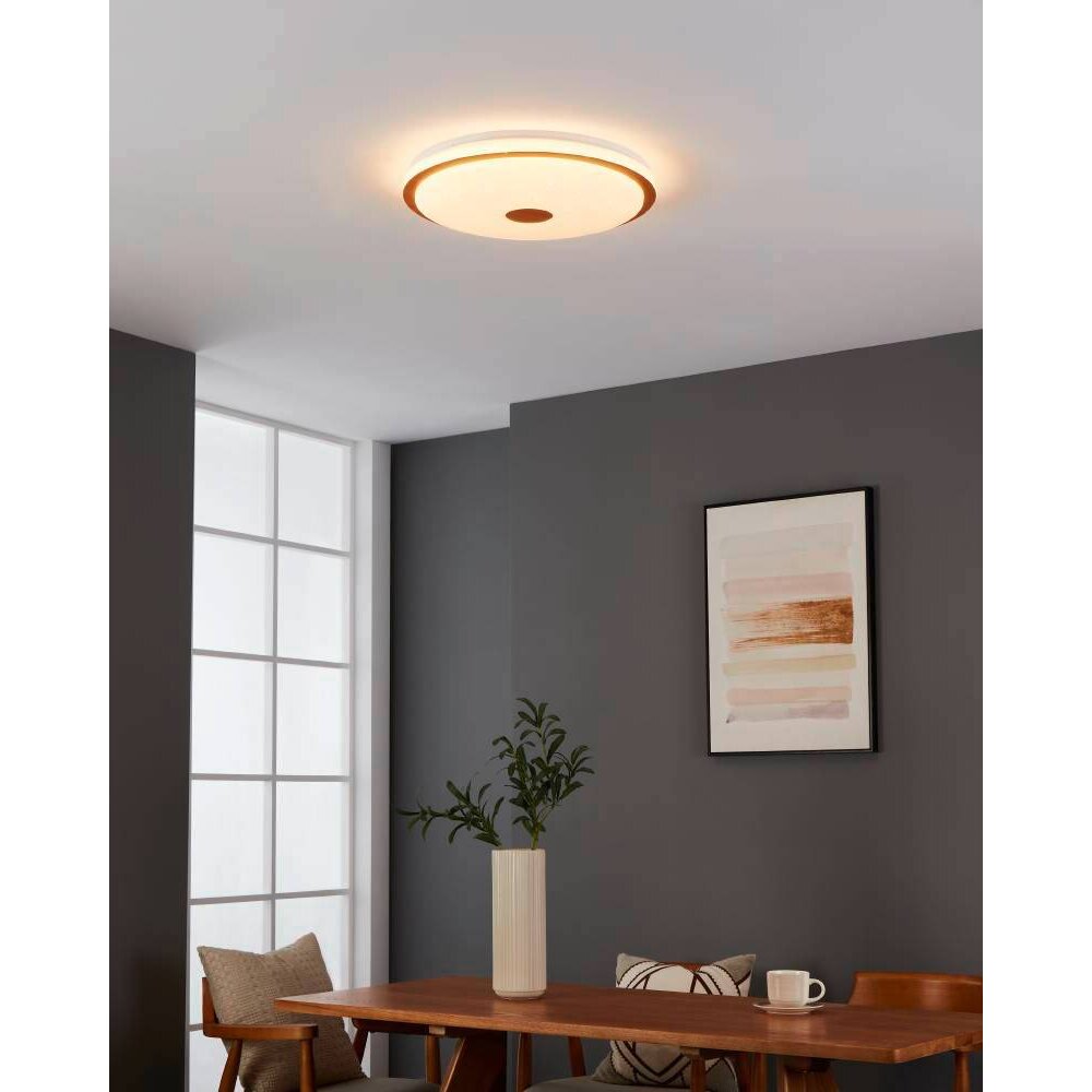 Eglo LANCIANO Lampa Sufitowa LED Brązowy, Biały, 1-punktowy, Zdalne sterowanie main product photo