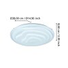 Eglo BATTISTONA Lampa Sufitowa LED Biały, 8-punktowe, Zdalne sterowanie