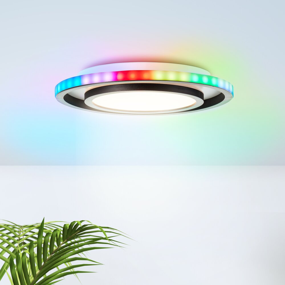 Brilliant Blaine Lampa Sufitowa LED Biały, 1-punktowy, Zdalne sterowanie, Zmieniacz kolorów main product photo