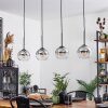 Koyoto  Lampa Wisząca Szkło 15 cm Chrom, Przezroczysty, Przydymiony, 4-punktowe