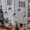 Koyoto  Lampa Wisząca Szkło 15 cm Chrom, Przezroczysty, Przydymiony, 5-punktowe