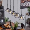 Koyoto  Lampa Wisząca Szkło 15 cm Chrom, Przezroczysty, Przydymiony, 5-punktowe