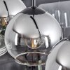 Koyoto  Lampa Wisząca Szkło 15 cm Chrom, Przezroczysty, Przydymiony, 5-punktowe