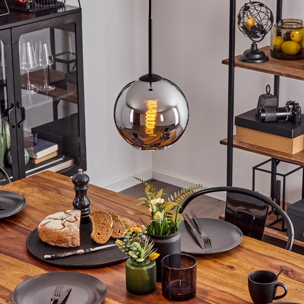 Koyoto Lampa Sufitowa Szkło 20 cm Chrom, Przydymiony, 1-punktowy main product photo