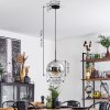 Koyoto  Lampa Wisząca Szkło 25 cm Chrom, Przezroczysty, Przydymiony, 1-punktowy