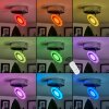 Lucy Lampa Sufitowa LED Chrom, 1-punktowy, Zdalne sterowanie, Zmieniacz kolorów