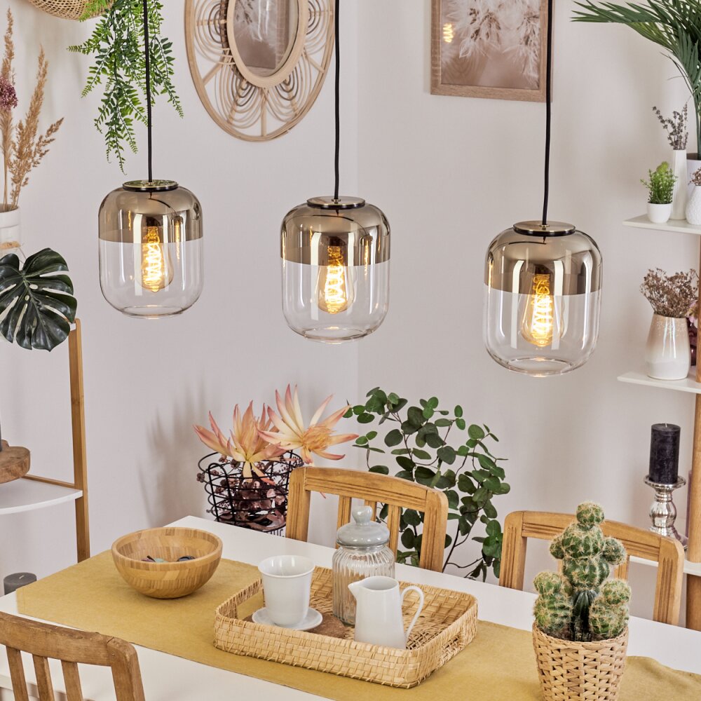 Golpilhal Lampa Wisząca Złoty, Przezroczysty, 3-punktowe main product photo