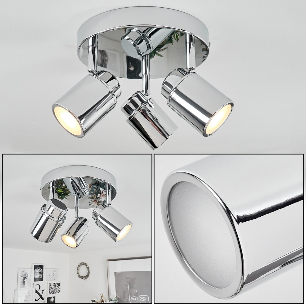 Douarnenez Lampa Sufitowa Chrom, 3-punktowe main product photo