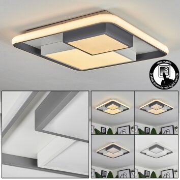Casqueira Lampa Sufitowa LED Szary, Biały, 1-punktowy